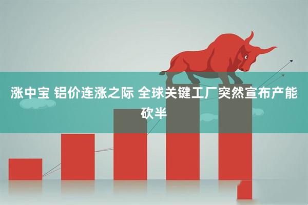 涨中宝 铝价连涨之际 全球关键工厂突然宣布产能砍半